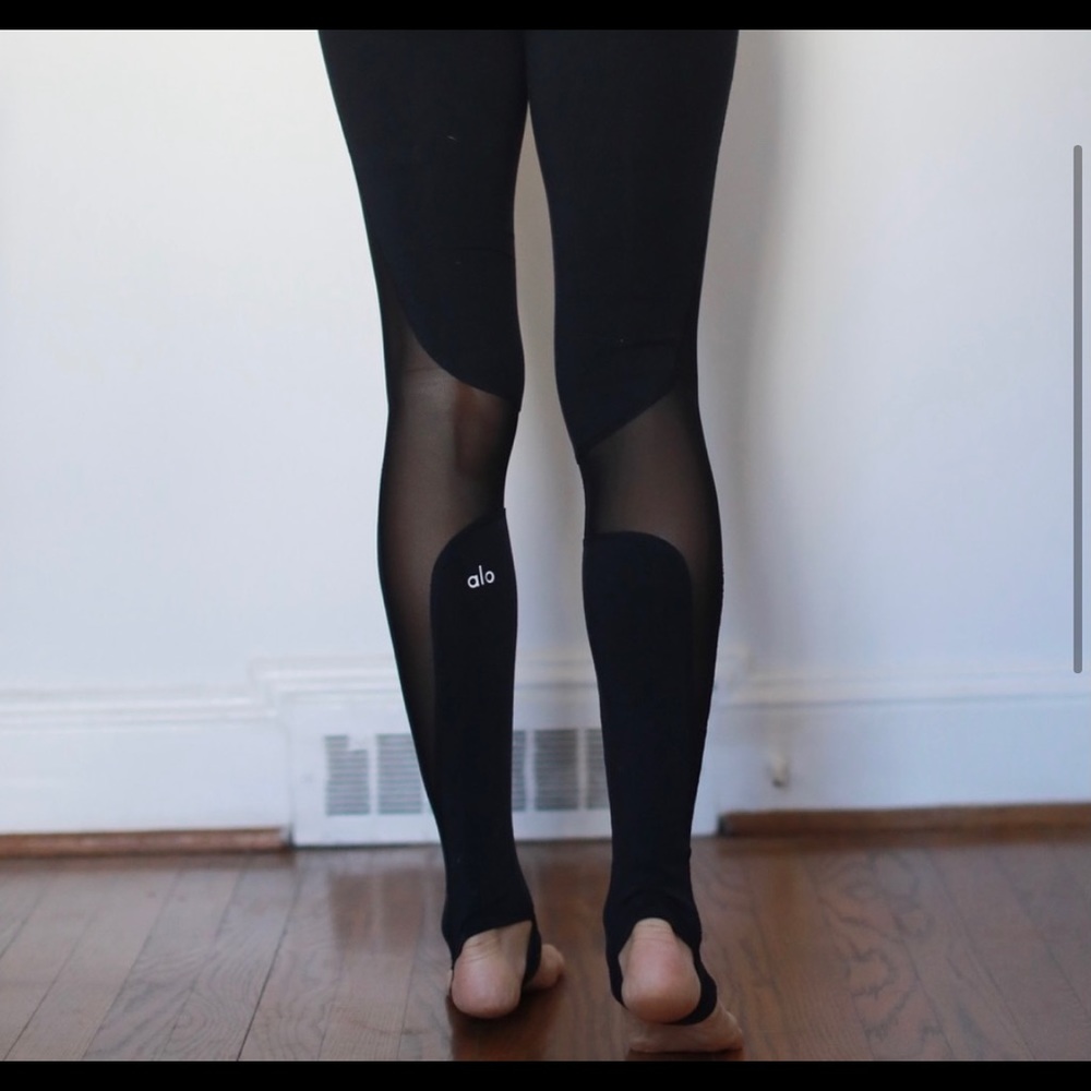 Alo mesh black yoga leggings